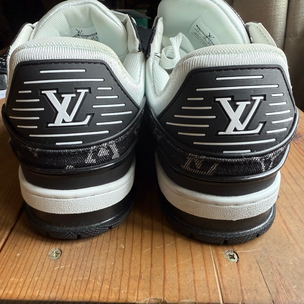 COPY LV Black and White Men's Sneakers - Picture 2 of 5